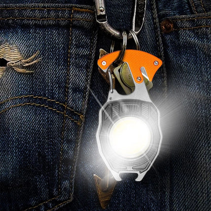Multifunctional USB Rechargeable LED Keychain Flashlight