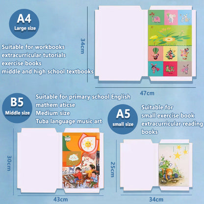 10 Sheets Transparent Self Adhesive Book Wrapper