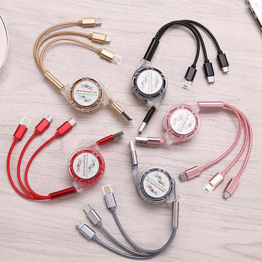 3 IN 1 Retractable USB Fast Charging Cable