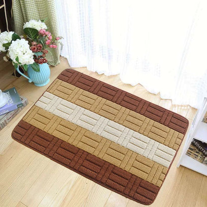Modern Style Striped Pattern Anti-Slip Doormat