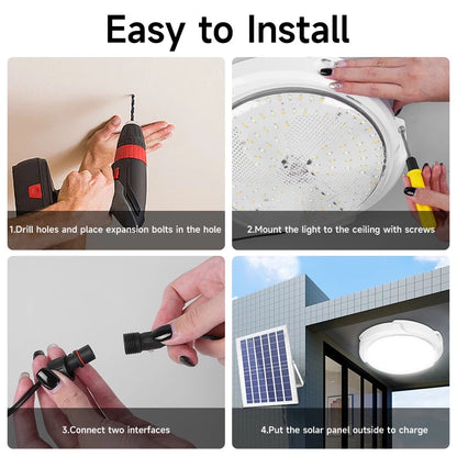 Solar Ceiling Light with Remote Control