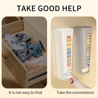 Wall Mounted Pull-Out Underwear and Socks Storage Box