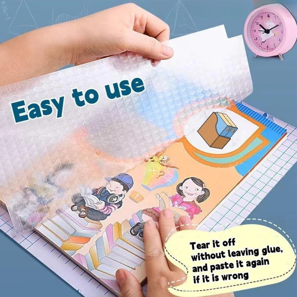 10 Sheets Transparent Self Adhesive Book Wrapper