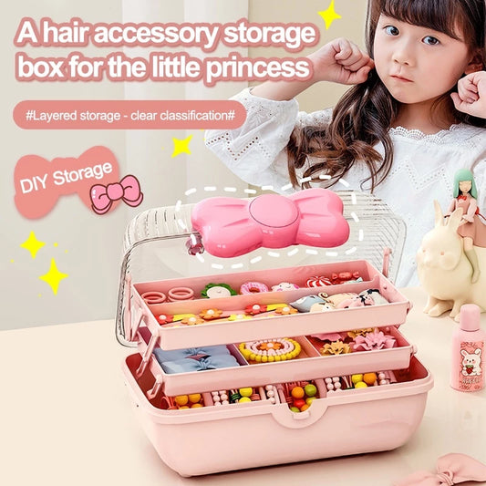 3 Layer Hair Accessories Storage Box Organizer