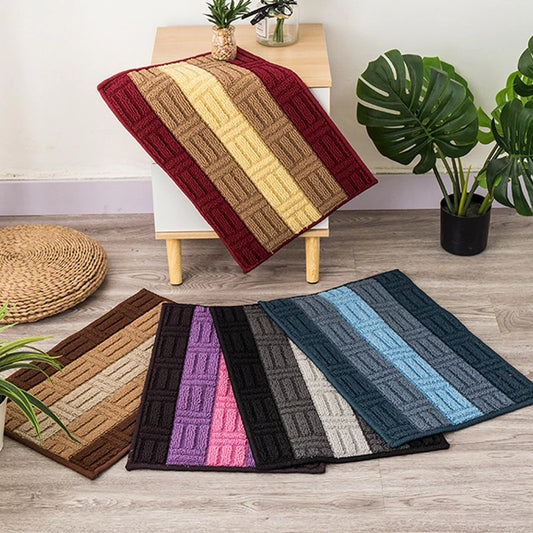 Modern Style Striped Pattern Anti-Slip Doormat