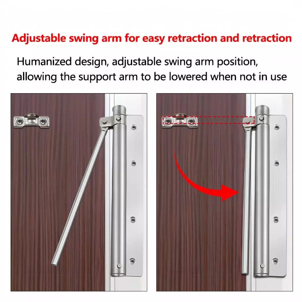 Automatic Door Closer with Adjustable Strength and Silent Stainless Steel Mechanism