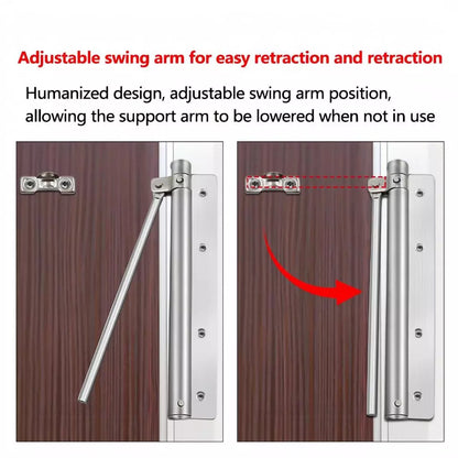 Automatic Door Closer with Adjustable Strength and Silent Stainless Steel Mechanism