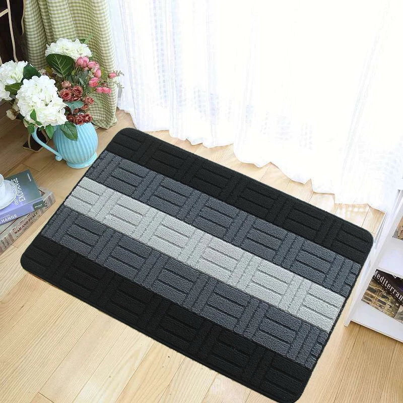 Modern Style Striped Pattern Anti-Slip Doormat