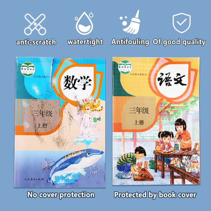10 Sheets Transparent Self Adhesive Book Wrapper