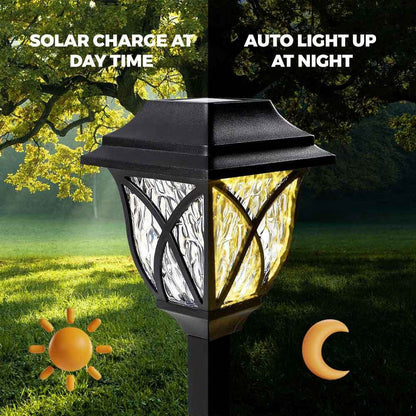 LED Solar Retro Pathway Lights