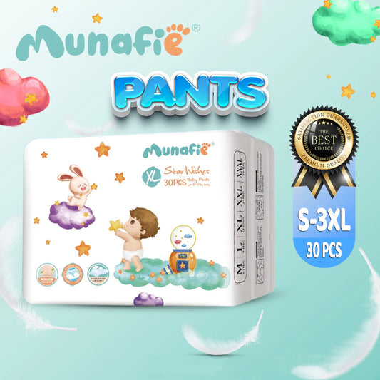 MUNAFIE Disposable Pull-Up Pants Baby Diaper 30pcs/pack