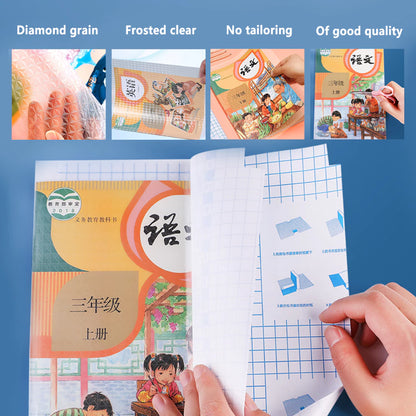 10 Sheets Transparent Self Adhesive Book Wrapper