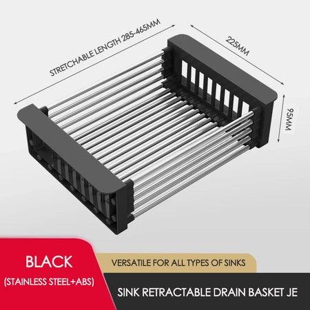 Adjustable Dish Drainer – Stainless Steel Extendable Sink Rack