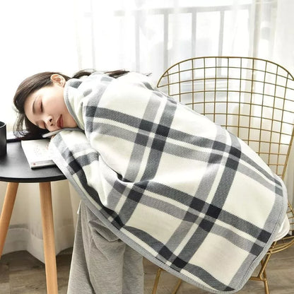 Wearable Plaid Fleece Blanket
