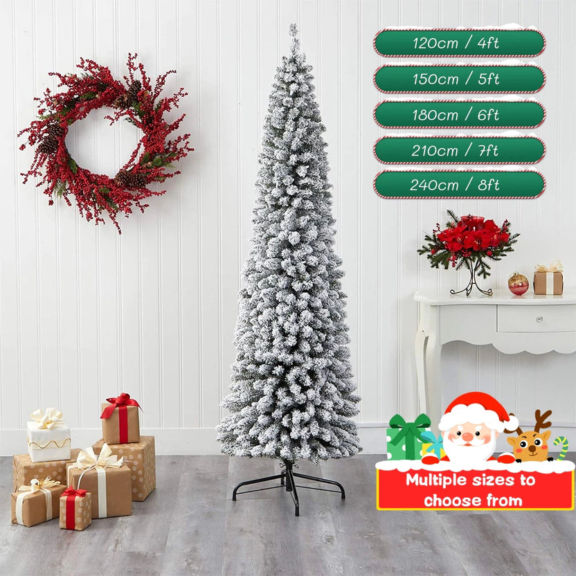 Slim Snow Christmas Tree