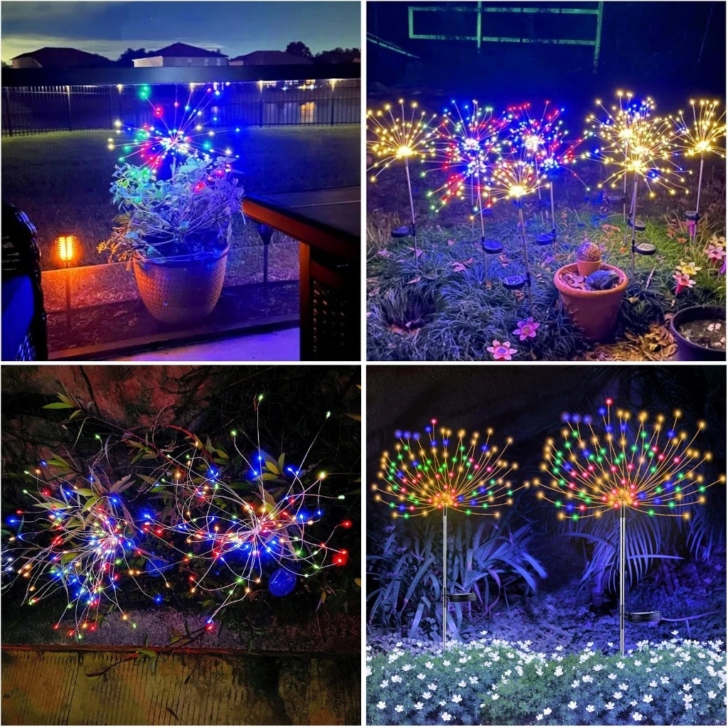 Solar Fireworks Lights