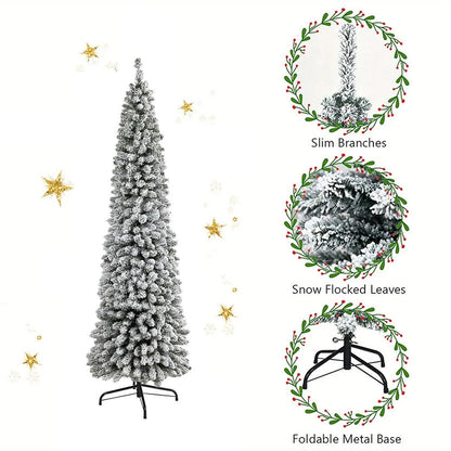 Slim Snow Christmas Tree