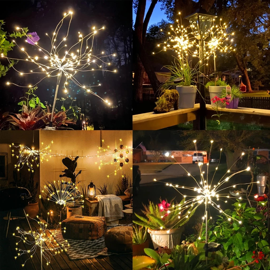 Solar Fireworks Lights