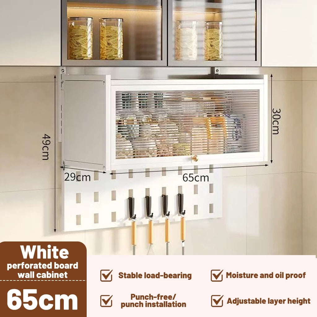 Multifunctional Wall-mounted Storage Cabinet with Pegboard