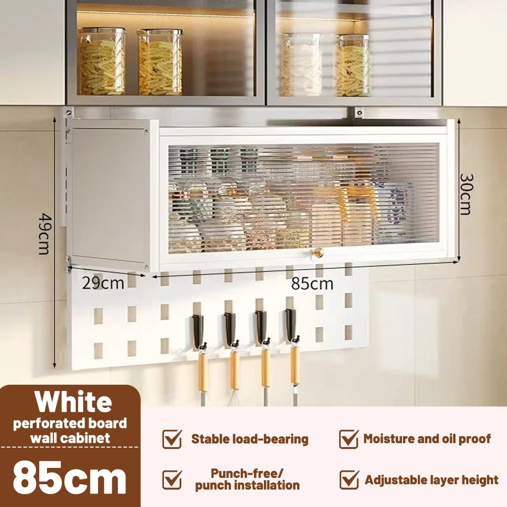 Multifunctional Wall-mounted Storage Cabinet with Pegboard