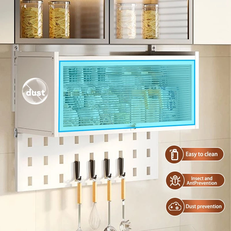 Multifunctional Wall-mounted Storage Cabinet with Pegboard
