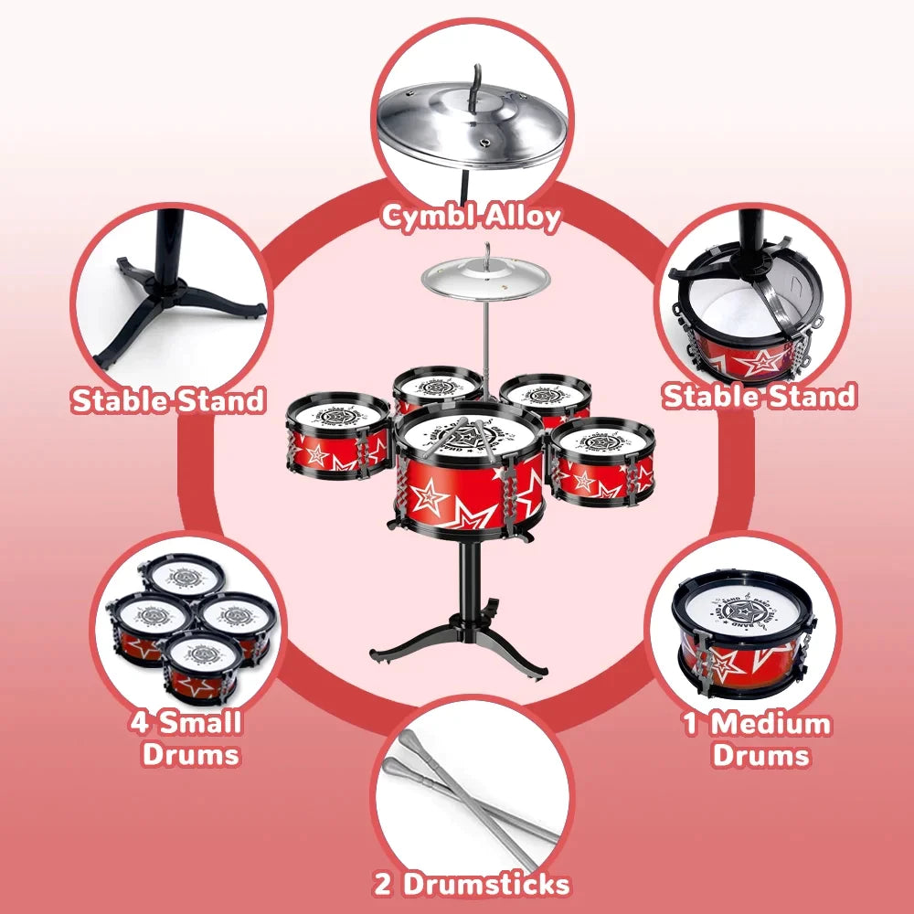 Jazz Drum Set for Kids