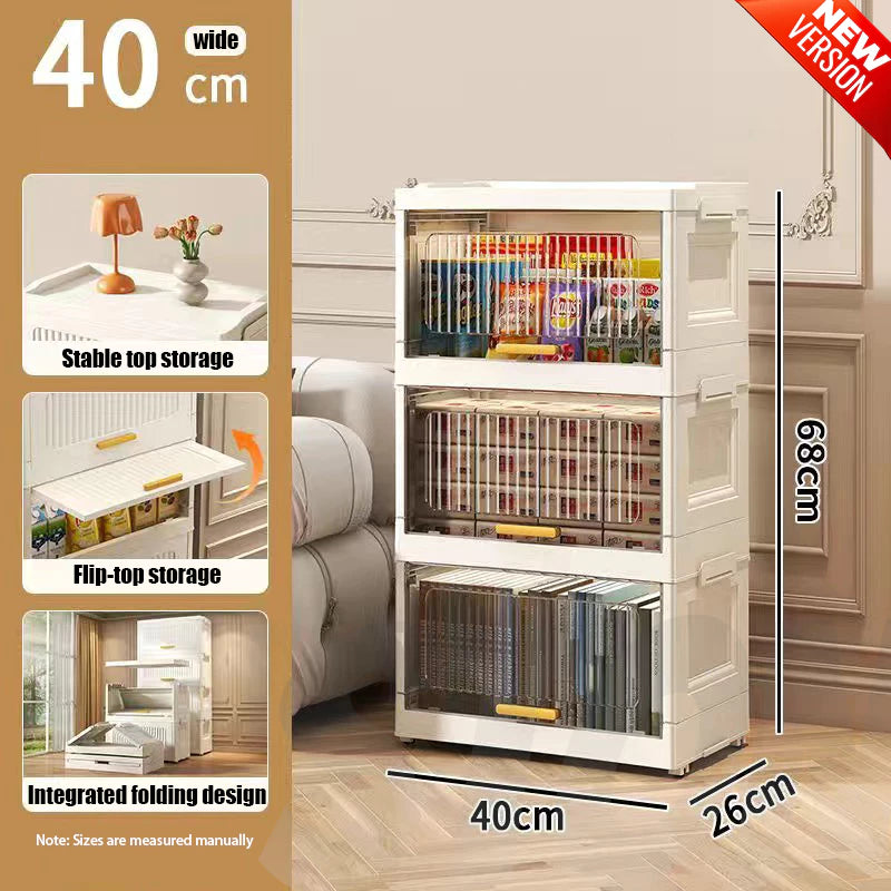 Foldable Multi-Layer Storage Organizer Cabinet