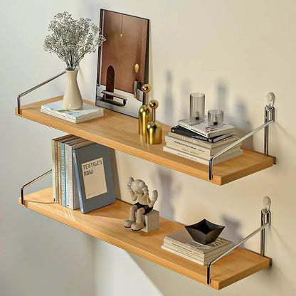 Wooden Hanging Wall Shelves