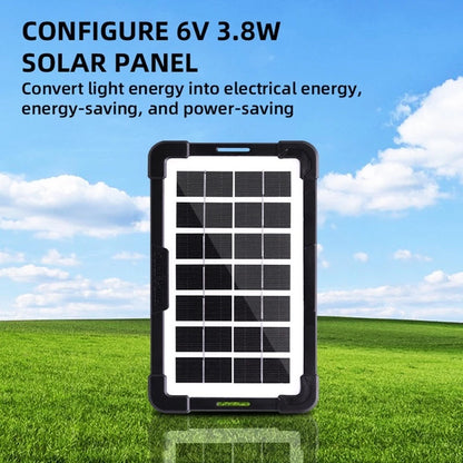Solar Rechargeable Emergency Fan with LED Light