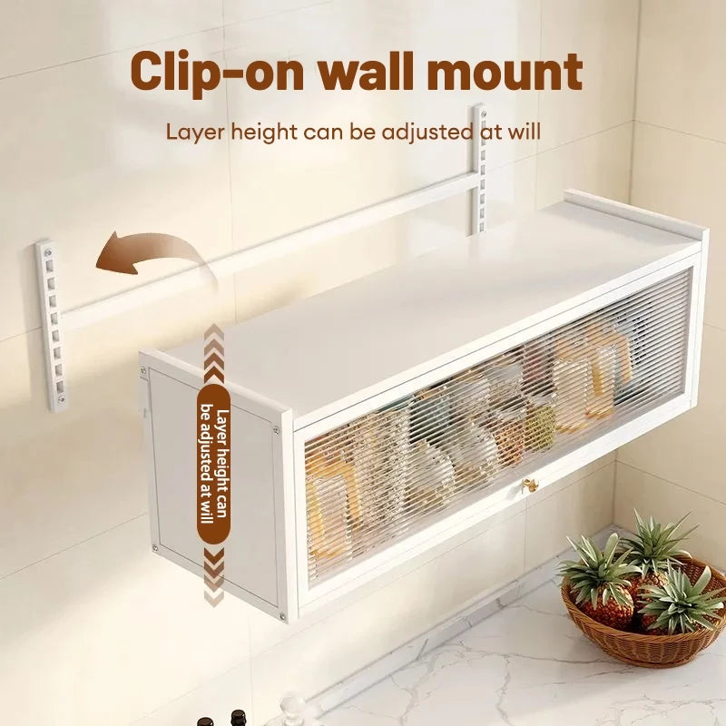 Multifunctional Wall-mounted Storage Cabinet with Pegboard