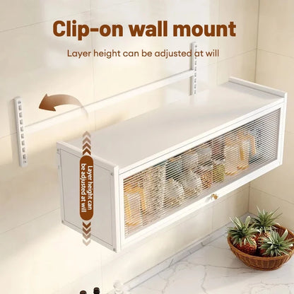 Multifunctional Wall-mounted Storage Cabinet with Pegboard