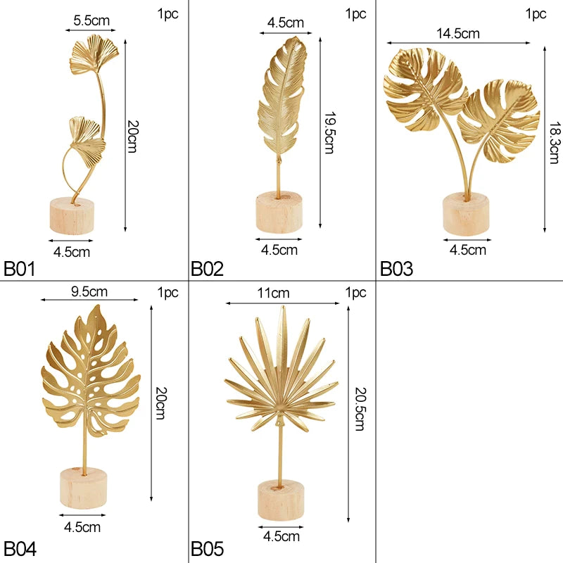 Gold Metal Leaf Decor