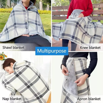 Wearable Plaid Fleece Blanket