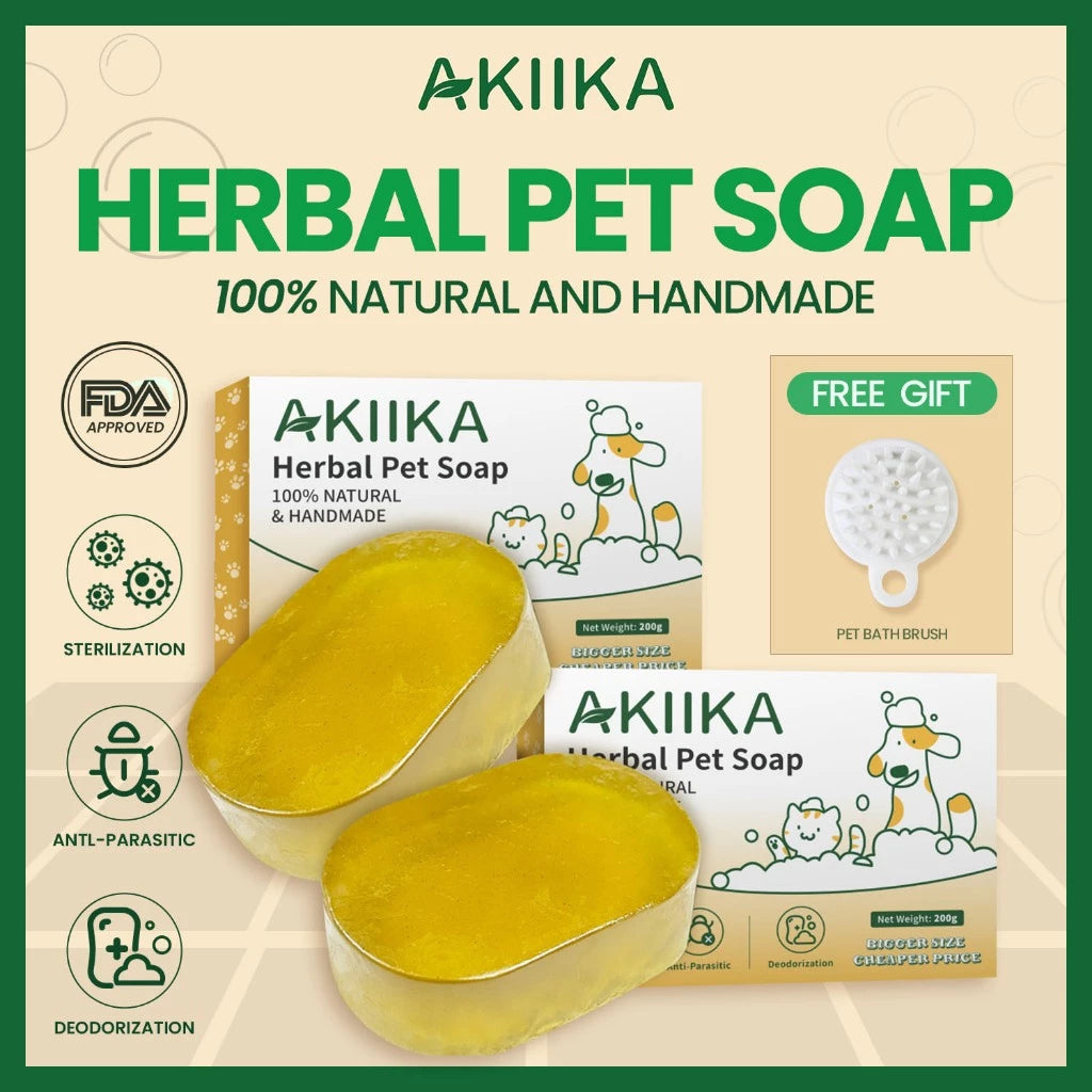 AKIIKA Herbal Pet Soap, Shampoo and Spray