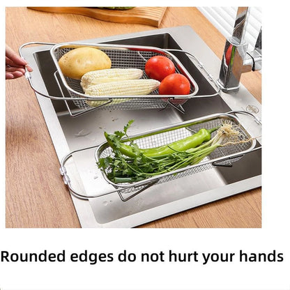 Stainless Steel Retractable Draining Basket