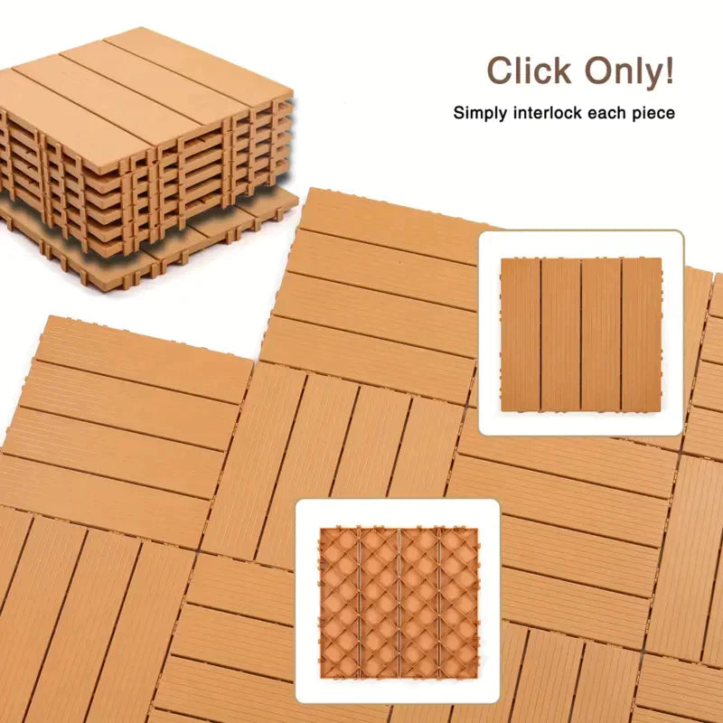 PVC Interlocking Floor Decking Tiles