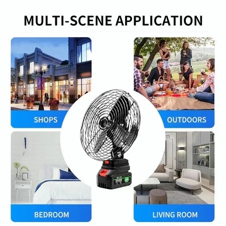 BIS F-8 Rechargeable Lithium Electric Fan with Two Bulbs