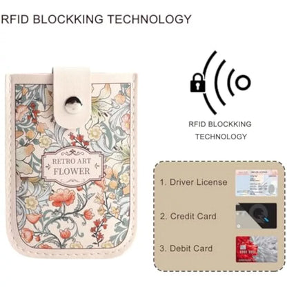 Pull-Out Floral Oil Painting Card Case