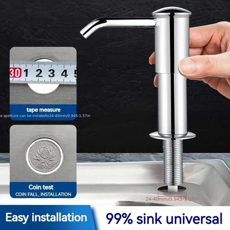 Stainless Steel Sink Soap Dispenser with Sponge Holder