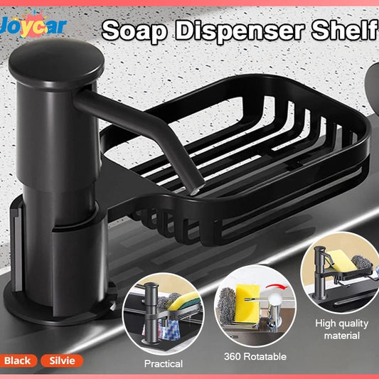 Stainless Steel Sink Soap Dispenser with Sponge Holder