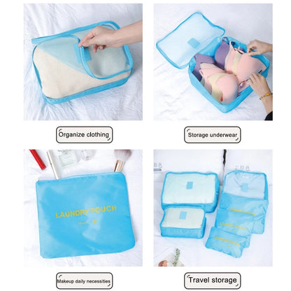 6PCS TRAVEL LUGGAGE ORGANIZER SET
