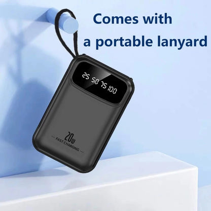 KC88 20000mAh Power Bank with Built-in 4 Charging Cables and Flashlight