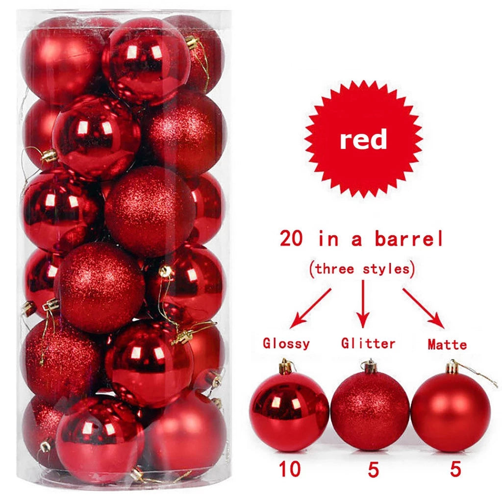 20pcs Set Christmas Balls Ornaments