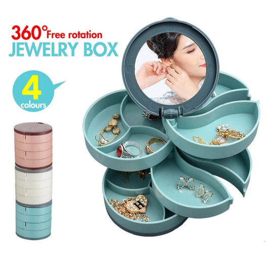4-Layer 360 Rotating Jewelry Box