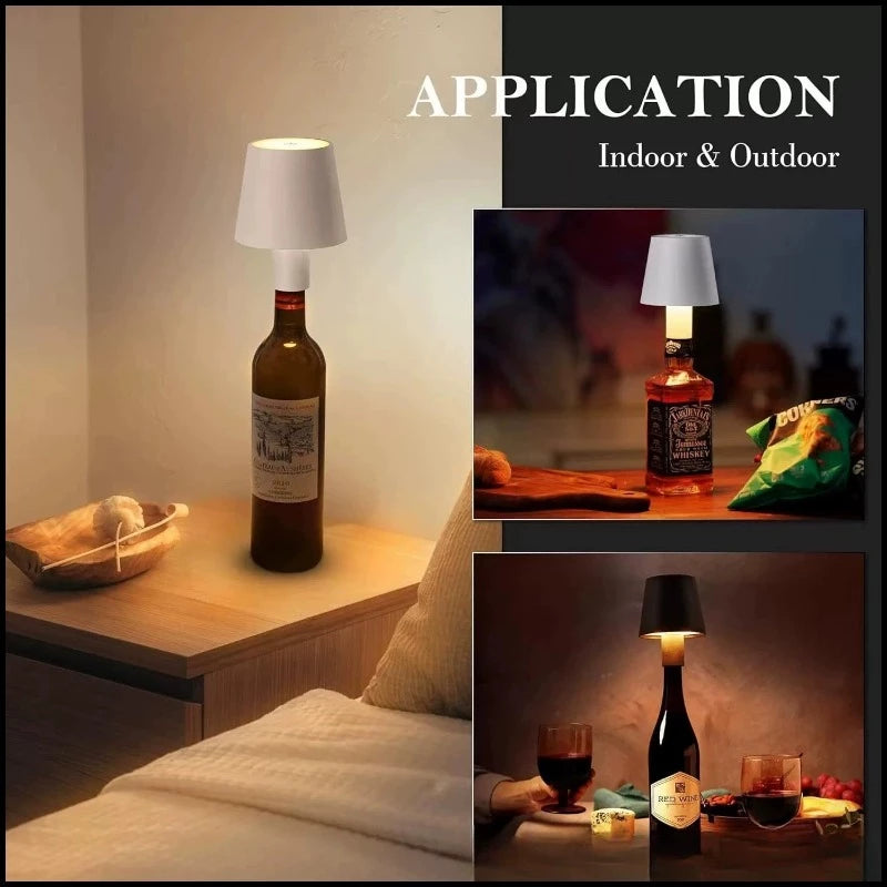 Rechargeable Touch Dimming LED Wine Bottle Lamp
