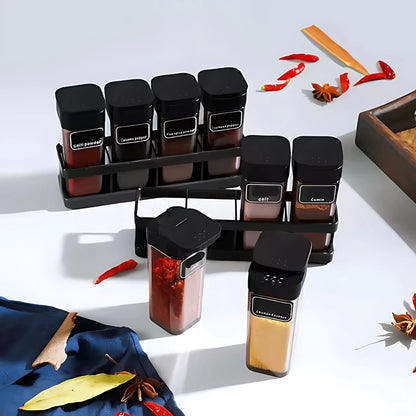4pcs Seasoning Bottle with Rack