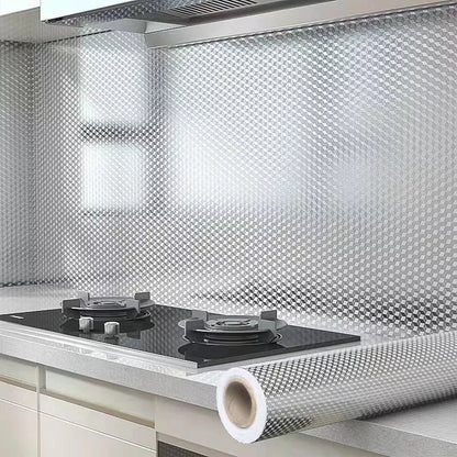 Kitchen Aluminum Foil Wallpaper