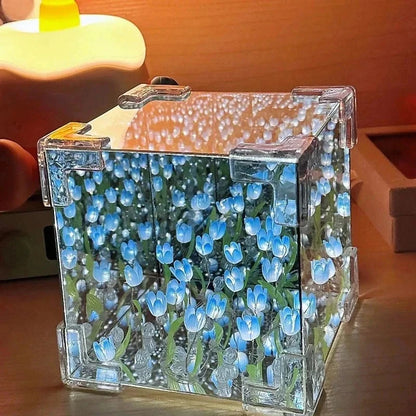 DIY Tulip Cube LED Mirror Lamp