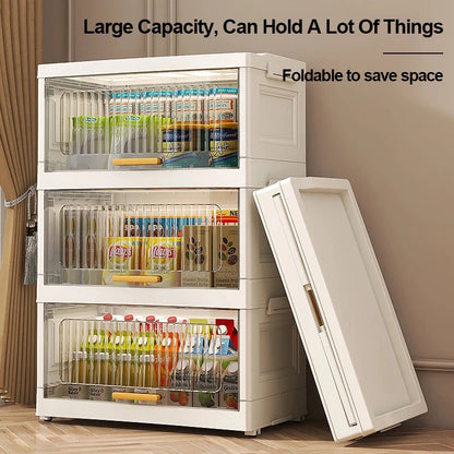 Foldable Multi-Layer Storage Organizer Cabinet
