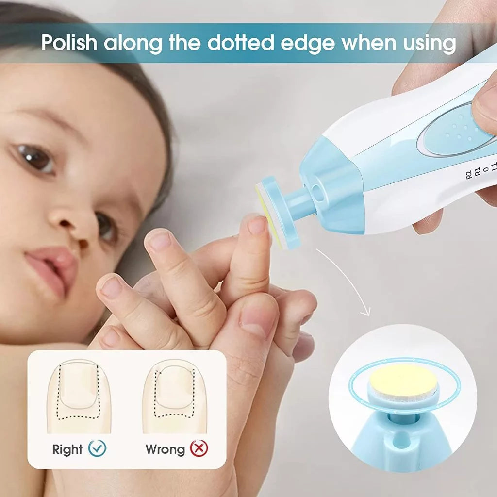 Electric Baby Nail Trimmer with LED Light